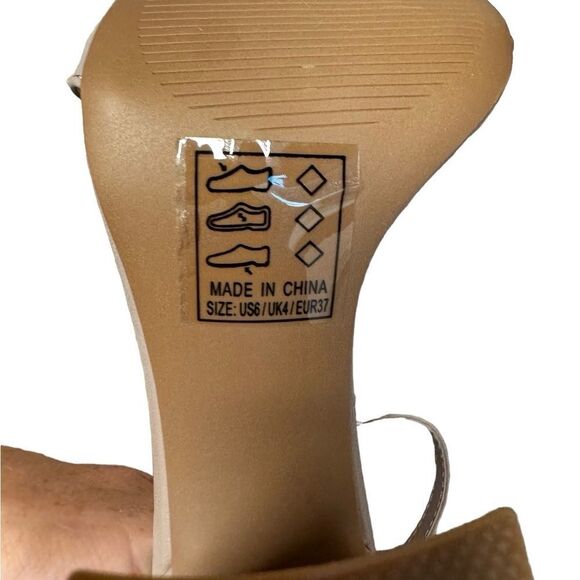 NWOT Qupid cashmere ankle strap sandal size 6 - Picture 7 of 7